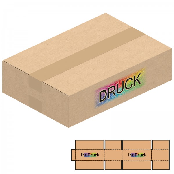 310x215x80 mm einwellige Kartons A4+ mit Digitaldruck