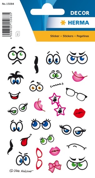 HERMA 15084 10x Sticker DECOR Funny, Folie