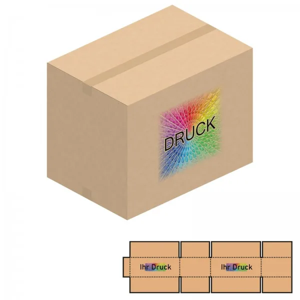 650x450x500 mm zweiwellige Kartons A2+ mit Digitaldruck