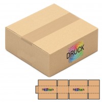 200x200x80 mm einwellige Kartons quadratisch mit Digitaldruck