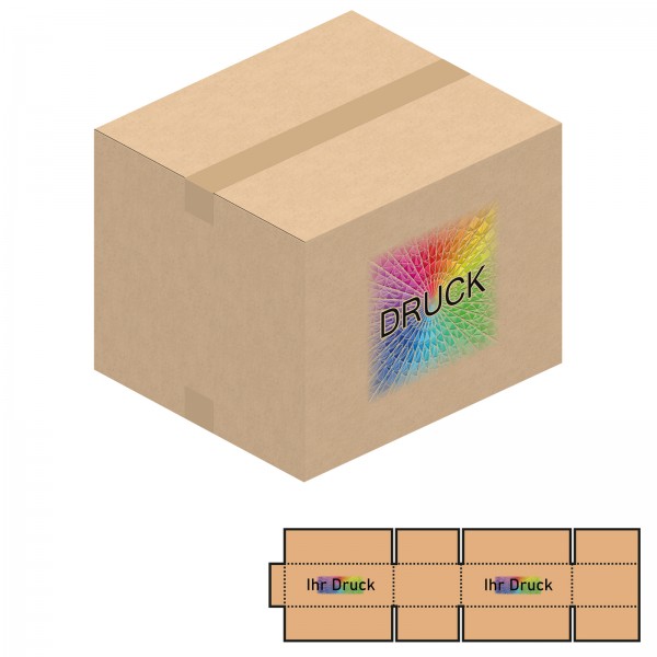 420x370x270-330 mm zweiwellige Kartons mit Digitaldruck