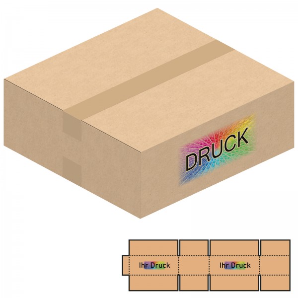 385x370x140 mm einwellige Kartons mit Digitaldruck