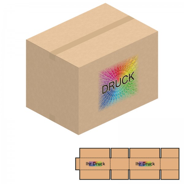 700x500x200-500 mm zweiwellige Kartons mit Digitaldruck
