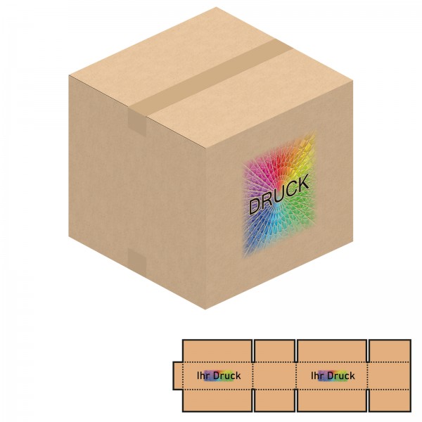 380x380x350 mm zweiwellige Kartons mit Digitaldruck