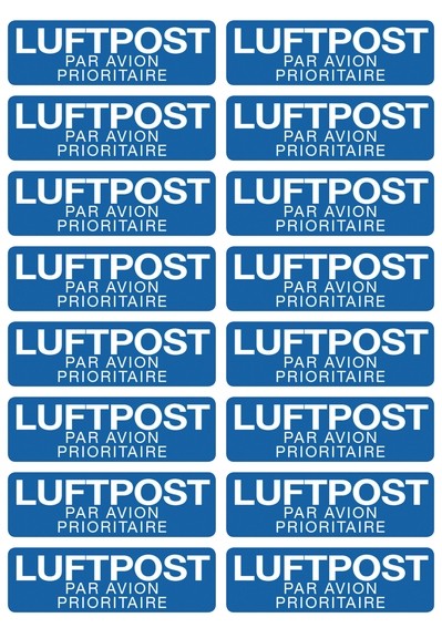 HERMA 15035 Textetiketten Mit Luftpost" 12 x 40 mm 1600 Stück"