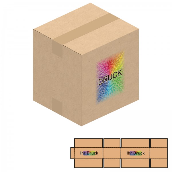 230x210x240 mm einwellige Kartons mit Digitaldruck