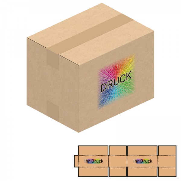 200x150x150 mm zweiwellige Kartons mit Digitaldruck