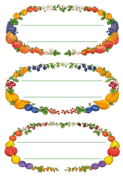 HERMA 3598 10x Küchenetiketten Früchtekränze