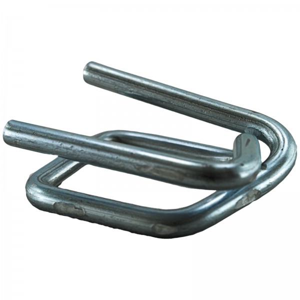 100x 25 mm Metallklemmen verzinkt für Textil Umreifungsband