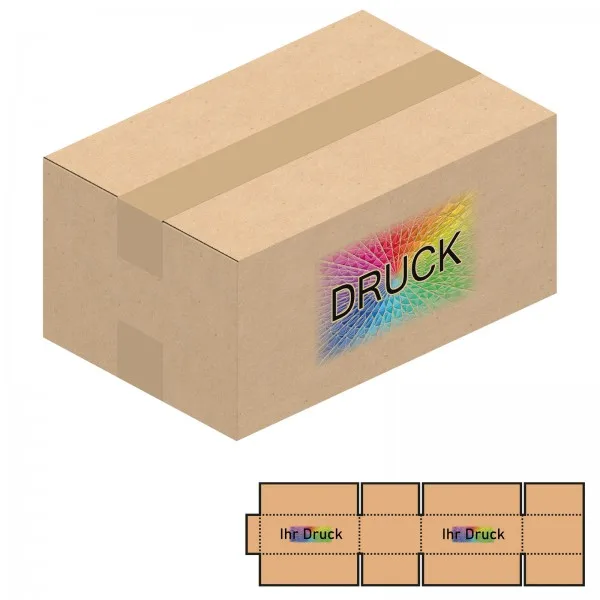 292x192x138 mm einwellige Kartons mit Digitaldruck