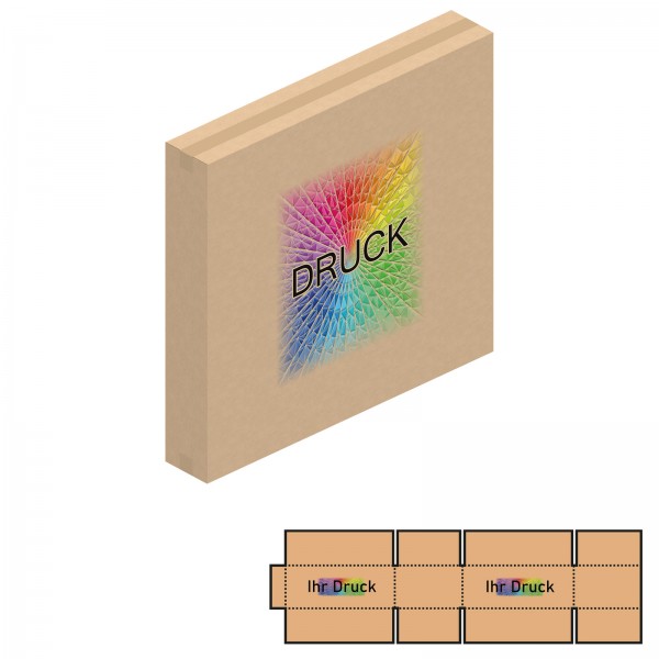 910x145x857 mm einwellige Kartons mit Digitaldruck
