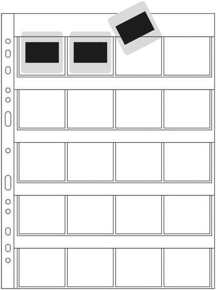 HERMA 7699 Diahüllen für Kleinbild-Dias, Folie klar/matt 100 Hül