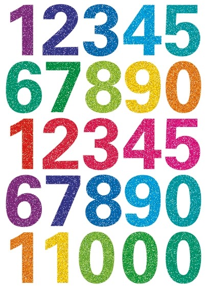 HERMA 3279 10x Sticker MAGIC Zahlen, glittery