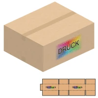 590x490x250 mm einwellige Kartons mit Digitaldruck