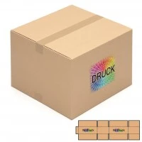 400x400x200-300 mm zweiwellige Kartons quadratisch mit Digitaldruck