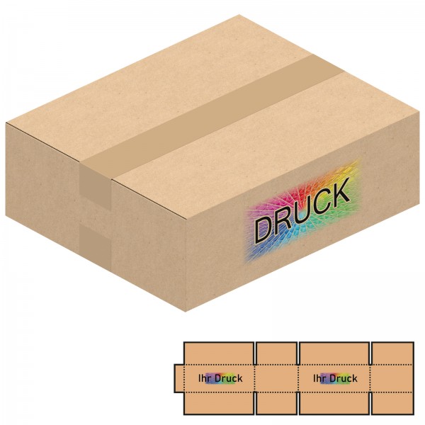 300x250x100 mm einwellige Kartons mit Digitaldruck