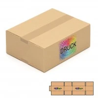 320x250x120 mm einwellige Kartons mit Digitaldruck