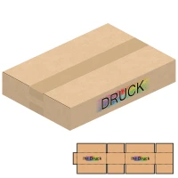 310x215x55 mm einwellige Kartons A4+ mit Digitaldruck