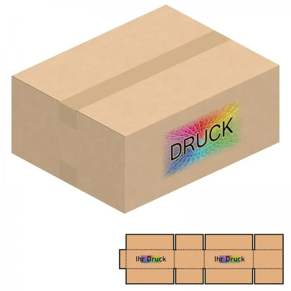 430x340x180 mm zweiwellige Kartons mit Digitaldruck