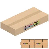 520x250x80 mm einwellige Kartons mit Digitaldruck