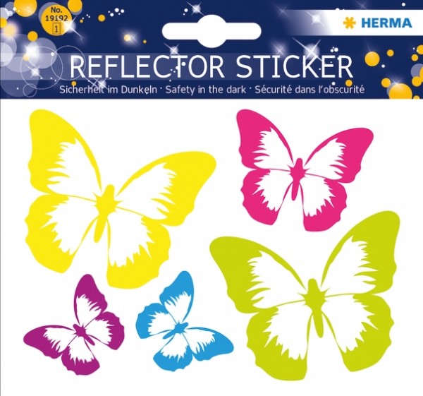 HERMA 19192 5x Reflektorsticker Schmetterling