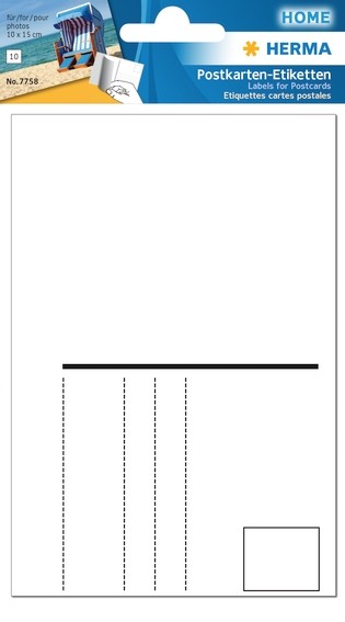 HERMA 7758 10x Postkartenetiketten 95x145 mm weiß