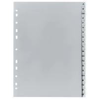 Register DIN A4 PP 20-teilig A-Z Grau
