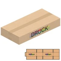 520x250x80 mm einwellige Kartons mit Digitaldruck