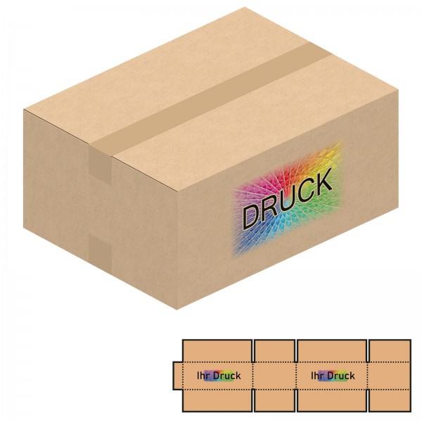 400x300x180 mm zweiwellige Kartons mit Digitaldruck