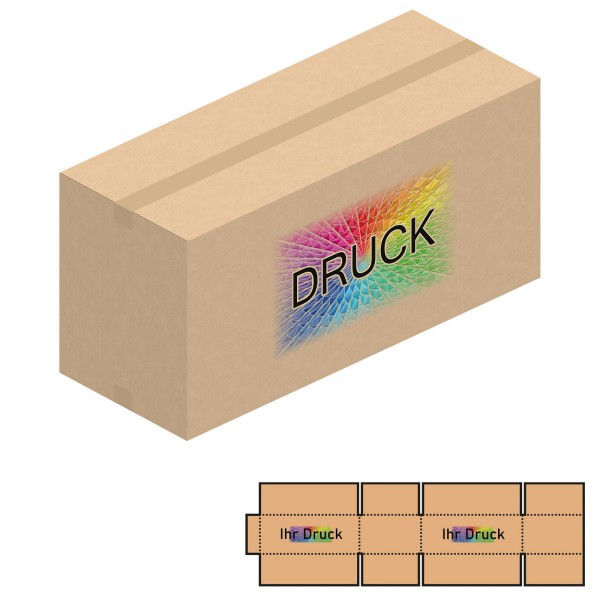 985x385x470 mm zweiwellige Kartons mit Digitaldruck