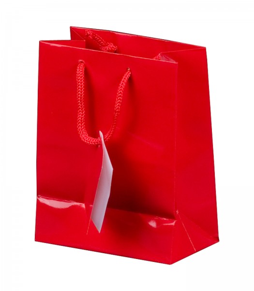 Geschenktüte in Rot Hochglanz 114 x 64 x 146 mm