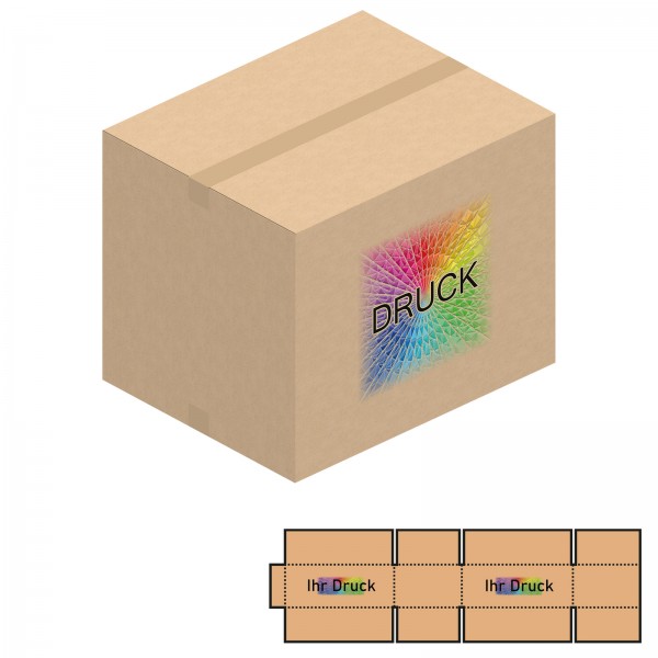 600x480x485 mm zweiwellige Kartons mit Digitaldruck