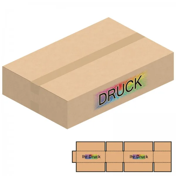 590x390x130 mm einwellige Kartons mit Digitaldruck