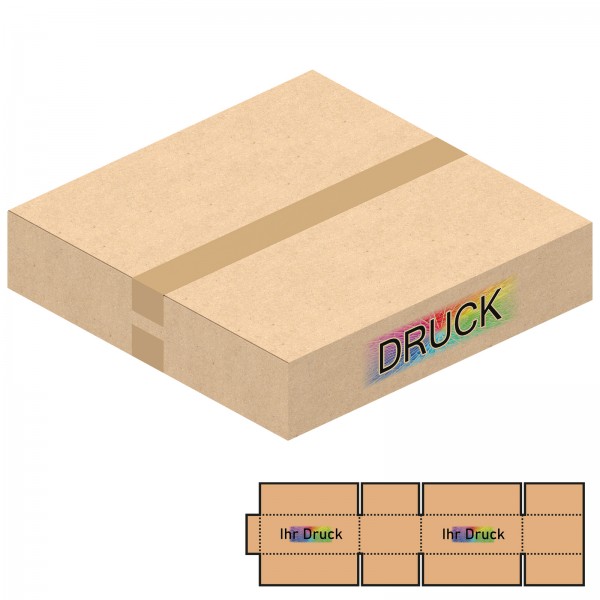 392x392x84 mm zweiwellige Kartons mit Digitaldruck