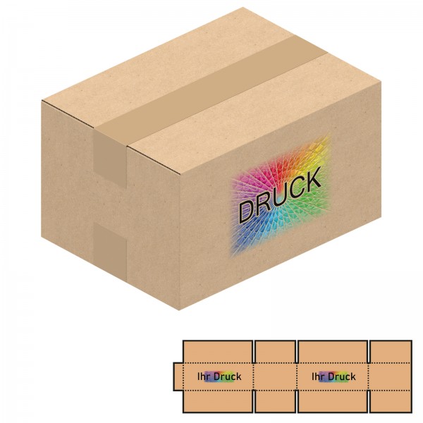 194x144x110 mm einwellige Kartons mit Digitaldruck