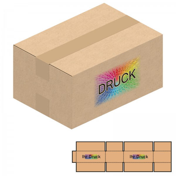 215x150x105 mm einwellige Kartons A5 mit Digitaldruck