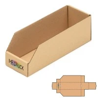 300x100x100 mm Regalkarton (Außenmaß) mit Digitaldruck