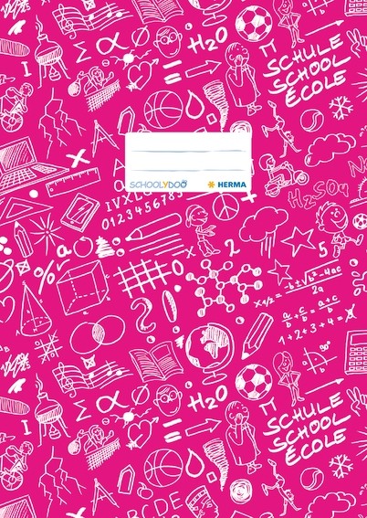 HERMA 19409 10x Heftschoner A4, SCHOOLYDOO, pink