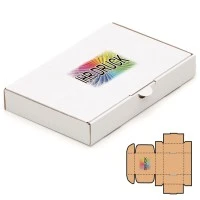 220x140x32 mm Maxibrief Karton, weiß mit Digitaldruck
