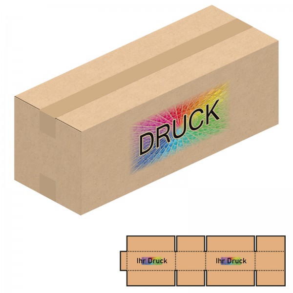 394x144x140 mm einwellige Kartons mit Digitaldruck