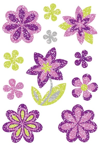 HERMA 6293 10x Sticker MAGIC Blumen Diamond glittery