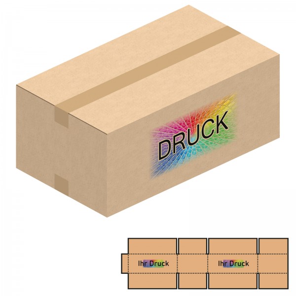 900x510x350 mm zweiwellige Kartons mit Digitaldruck