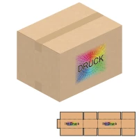 385x285x250 mm einwellige Kartons mit Digitaldruck