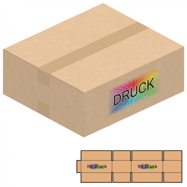400x350x150 mm einwellige Kartons mit Digitaldruck