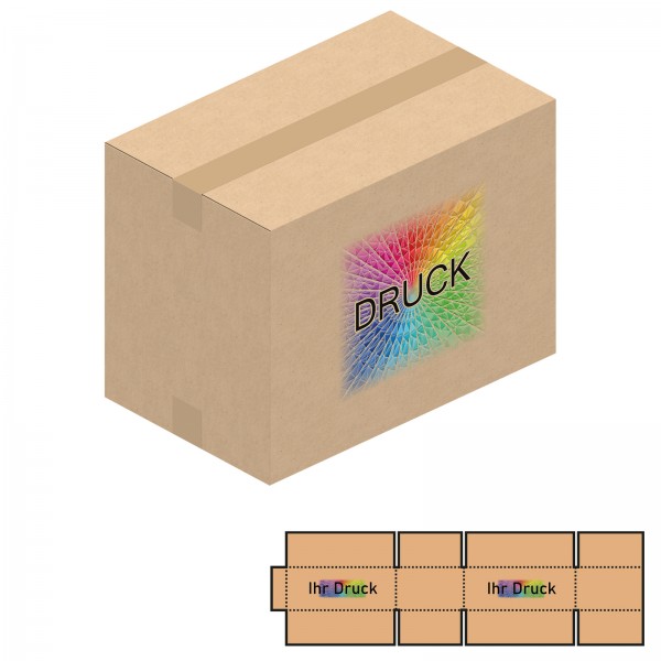400x250x300 mm einwellige Kartons mit Digitaldruck
