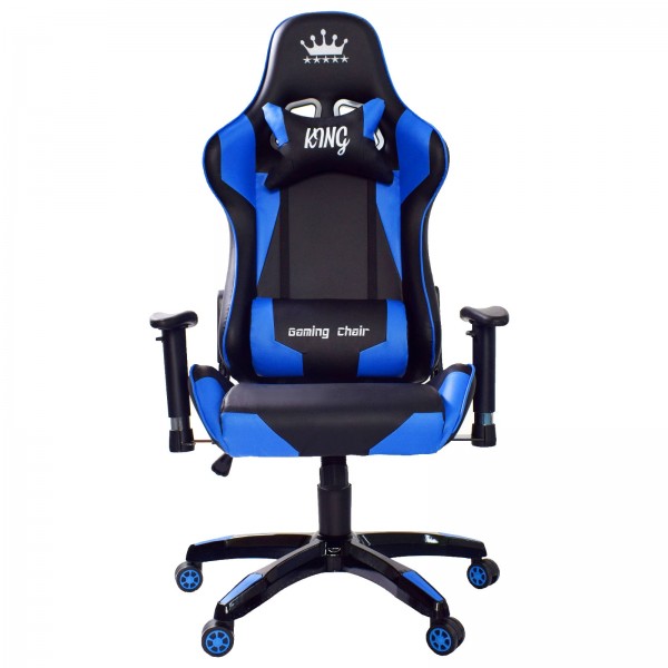 Midori Gaming Sportsitz Kunstleder Schwarz Blau