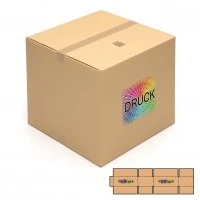 500x500x500 mm zweiwellige Kartons quadratisch (Außenmaß) mit Digitaldruck