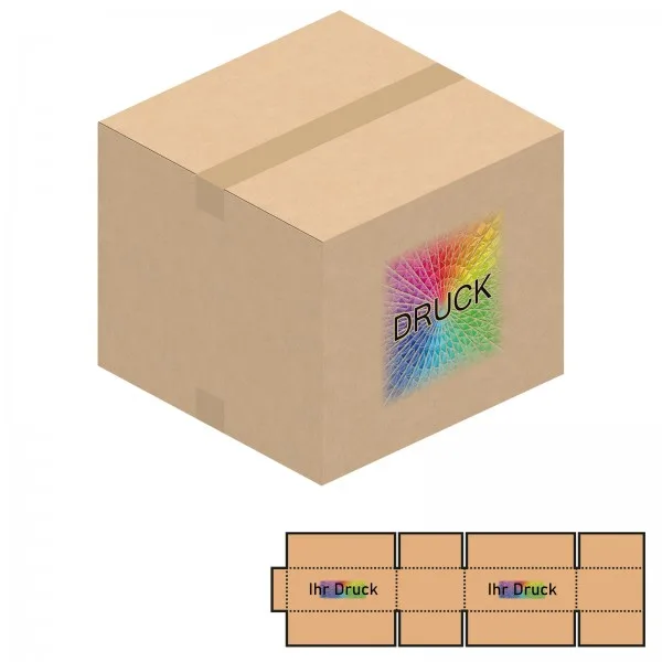 400x400x340 mm einwellige Kartons mit Digitaldruck