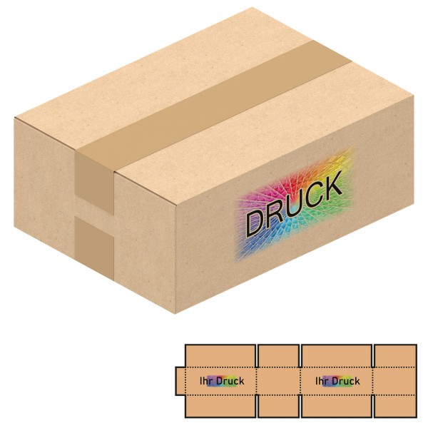 192x142x74 mm zweiwellige Kartons mit Digitaldruck