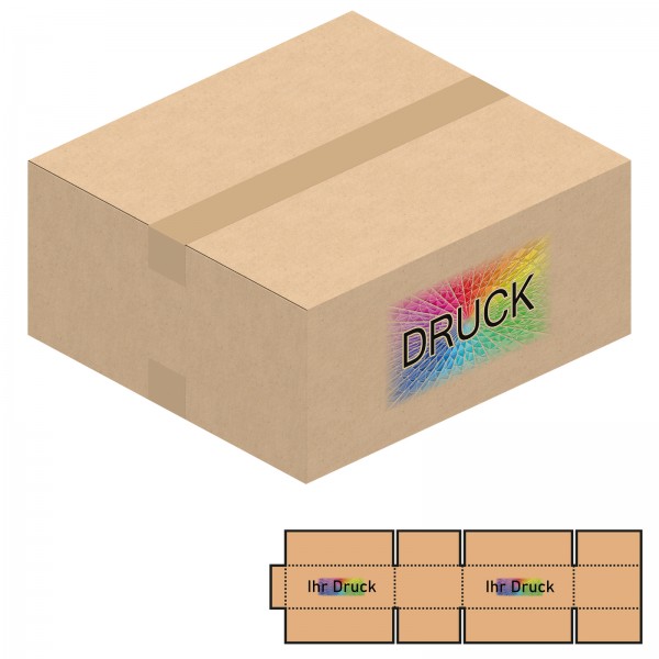 402x372x169 mm zweiwellige Kartons mit Digitaldruck
